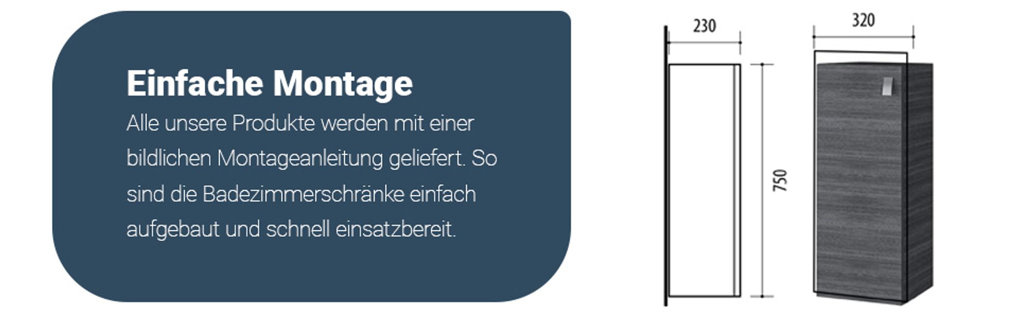 Planetmöbel Midischrank 32cm Anthrazit Badmöbel Gäste WC Seitenschrank