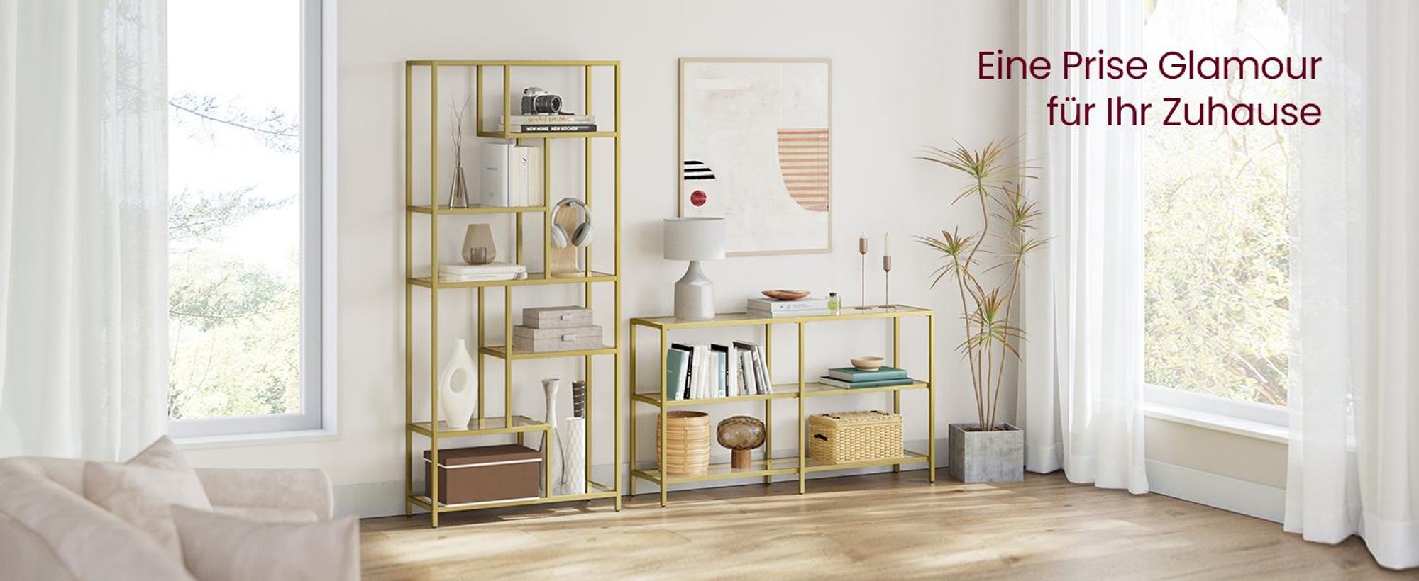 VASAGLE Bücherregal, Regal mit 6 Ablagen, Standregal, Ablagen aus Hartglas, 30 x 80 x 180 cm, für Arbeitszimmer