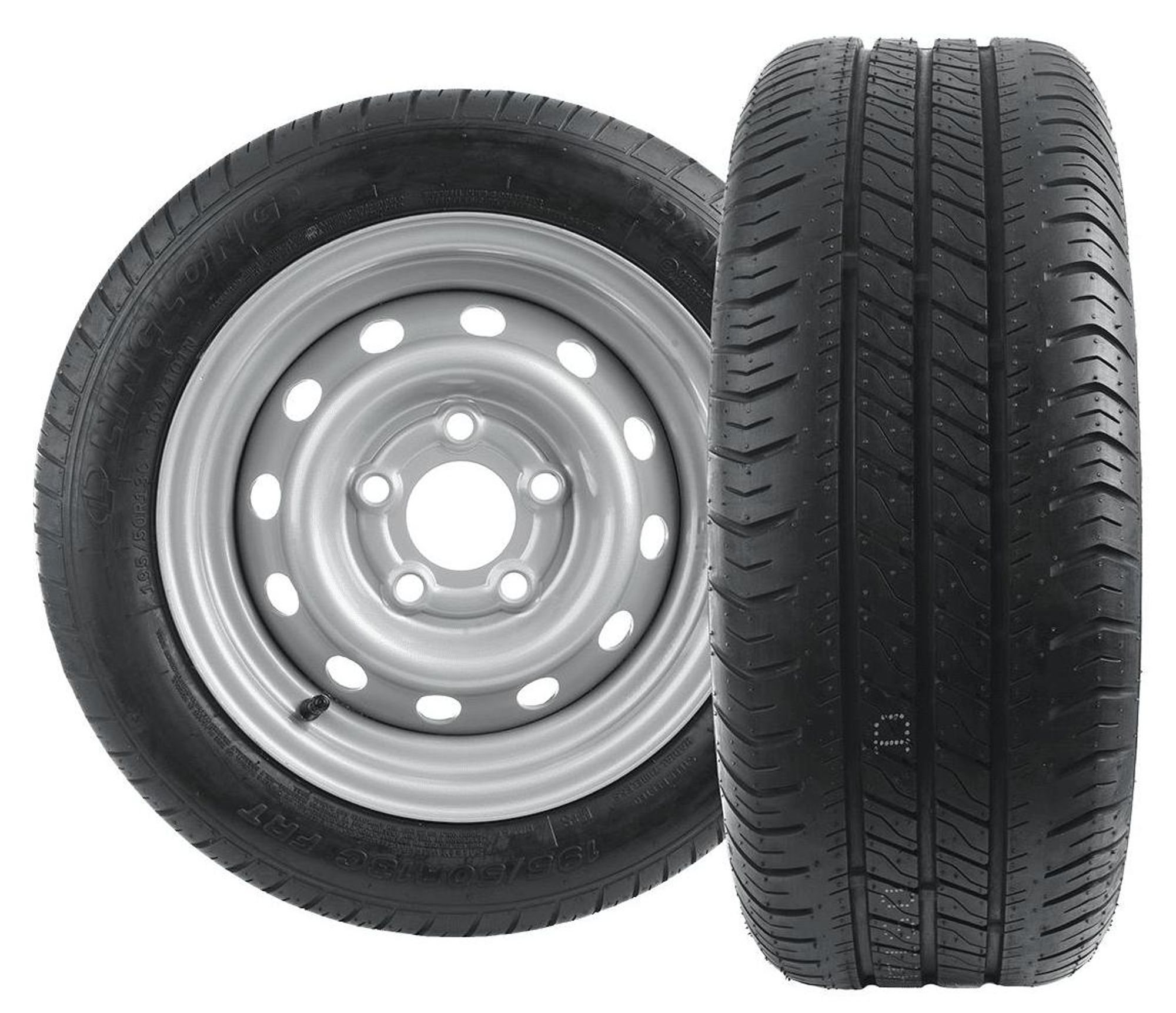 UNITRAILER 2er Set Anhängerräder 195/50 R13C für schwere Autotransporter