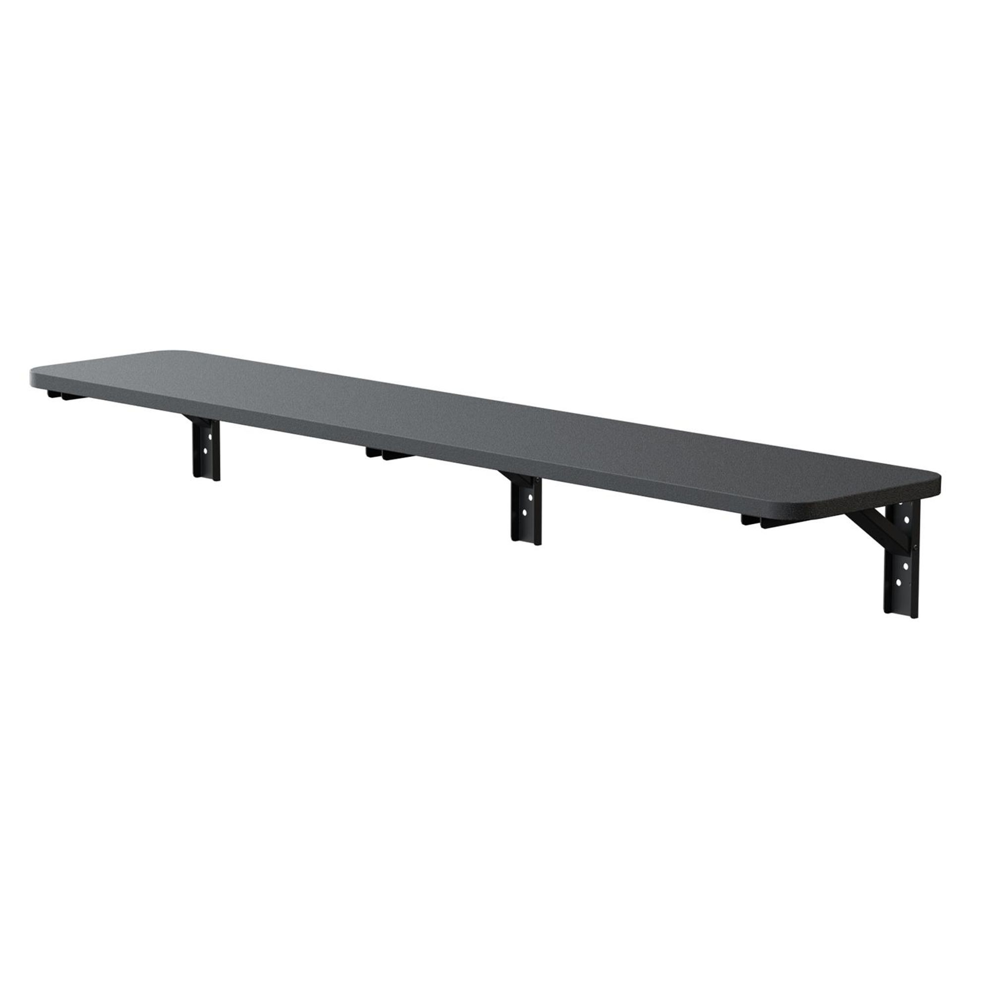 Maclean Klappbares Regal/Aufsatz schwarz 100x20 cm max. 50 kg MC-129 B