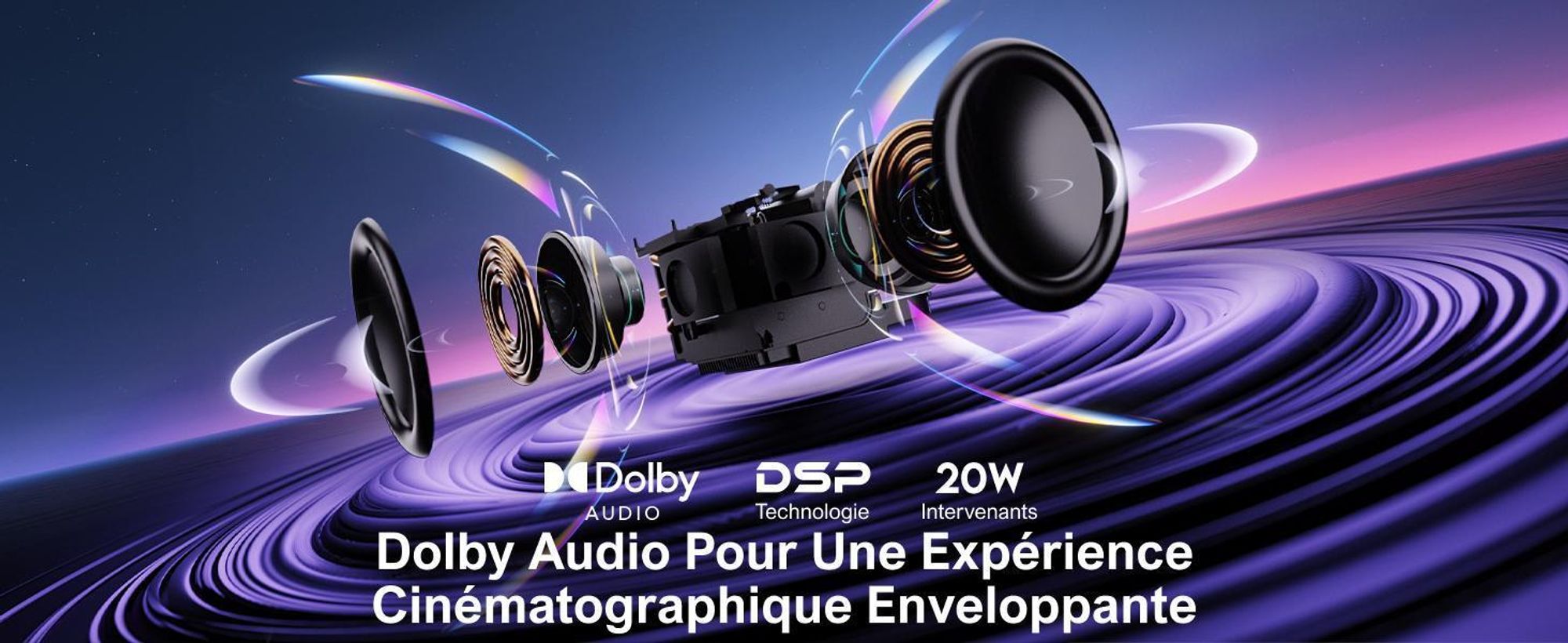 Projecteur ULTIMEA 4K Home Cinema Supporté, Projecteur Netflix, 700 ANSI-Lumen, Dolby Audio, Ajustement de l'écran & évitement d'objet