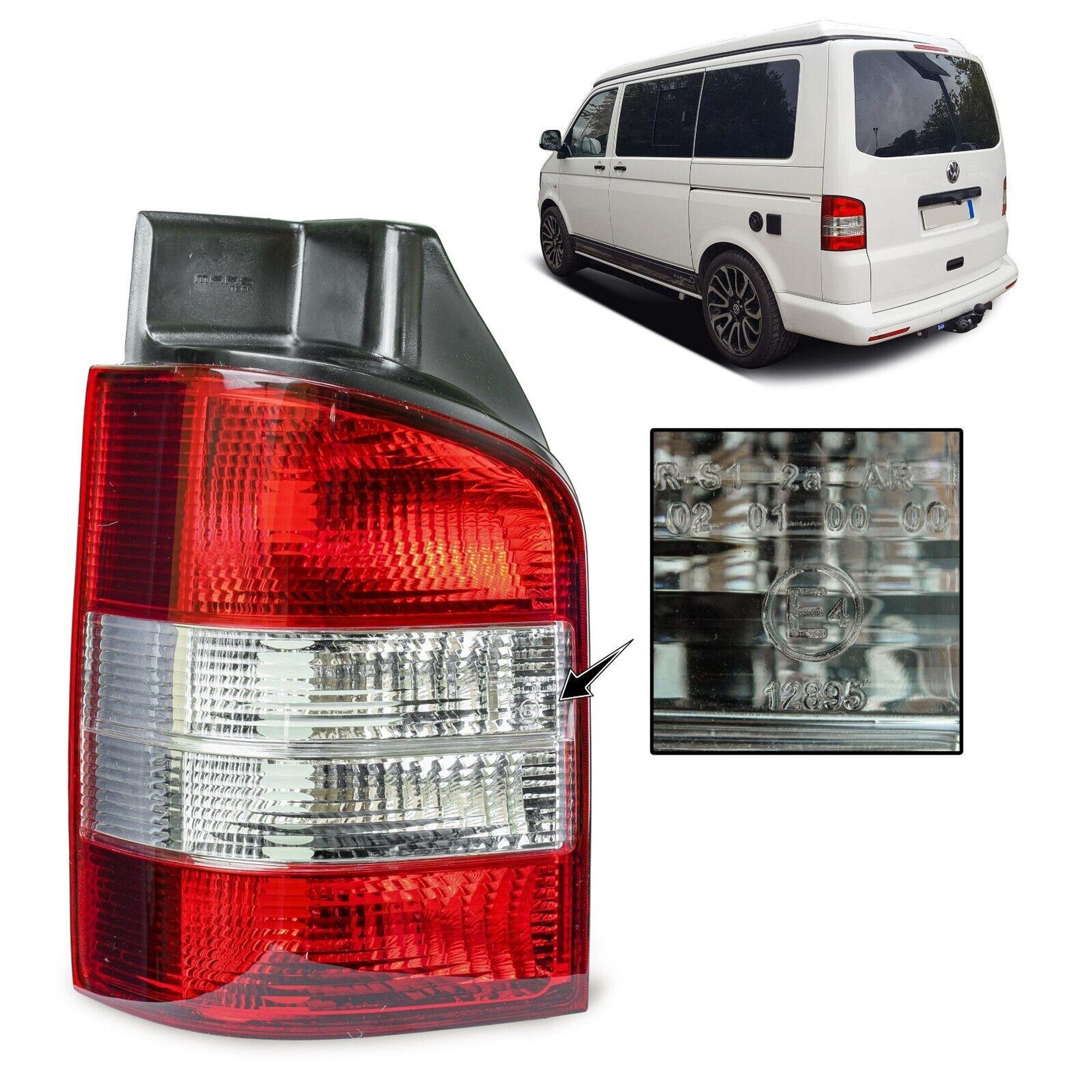 Links Rücklicht Für VW Transporter T5 Heckleuchte Rückleuchte 2009-2015 E-prüf