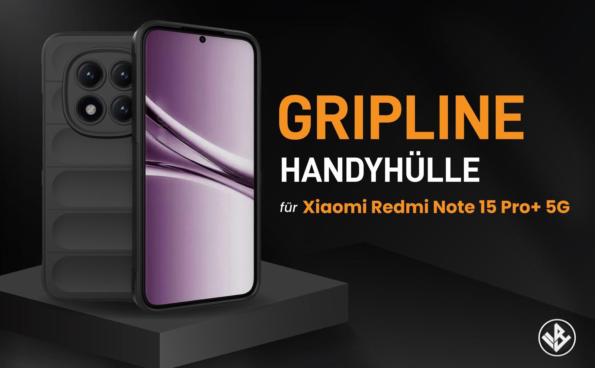 Schwarze ergonomische Grip Schutzhülle für das