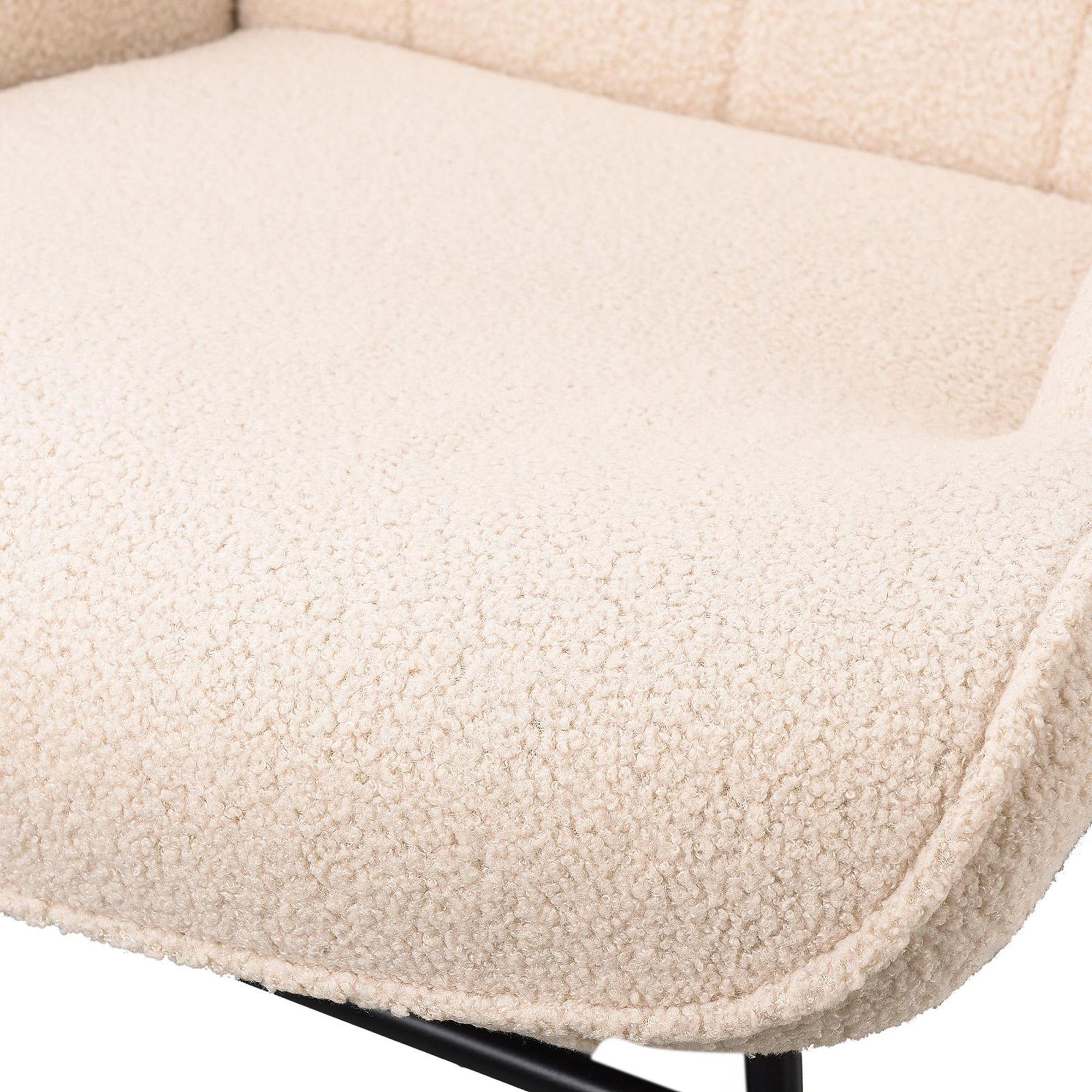 Schaukelstuhl Mid-Century Modern Nursery Schaukelsessel gepolstert hohe Rückenlehne Accent Glider Rocker für Wohnzimmer
