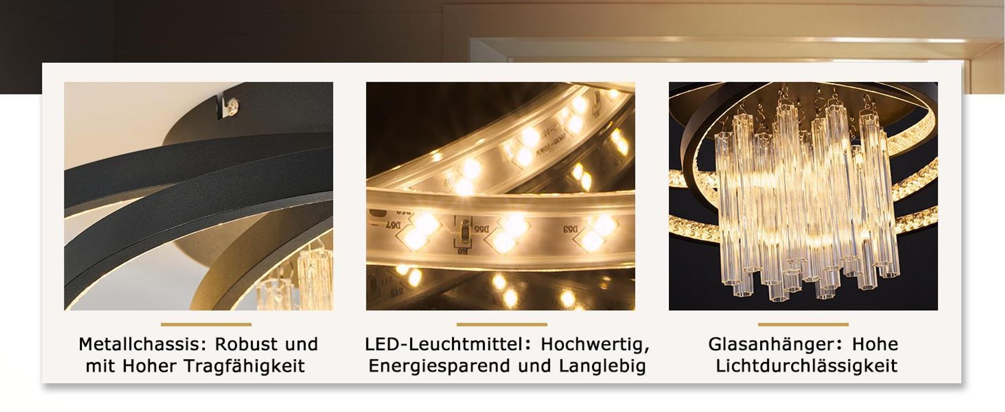ZMH LED plafoniera 40W lampada rotonda soggiorno lampada camera da letto 3000K bianco caldo lampada corridoio in vetro illuminazione a soffitto