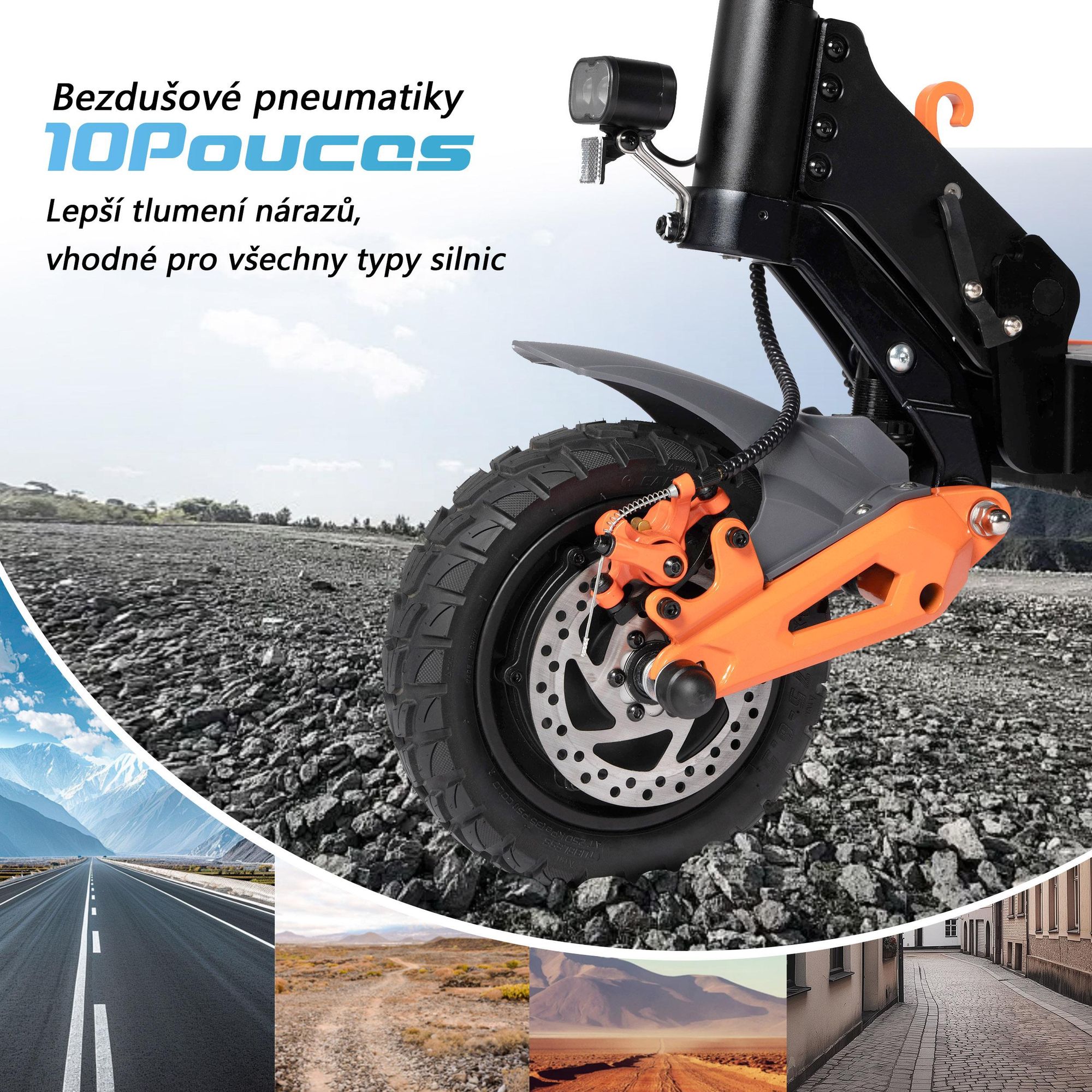 Elektrická Koloběžka MAXTURN X1 Ultra -  48V20.8Ah 10'' Scooter Elektrokoloběžka Hliníkový Rám - Černá