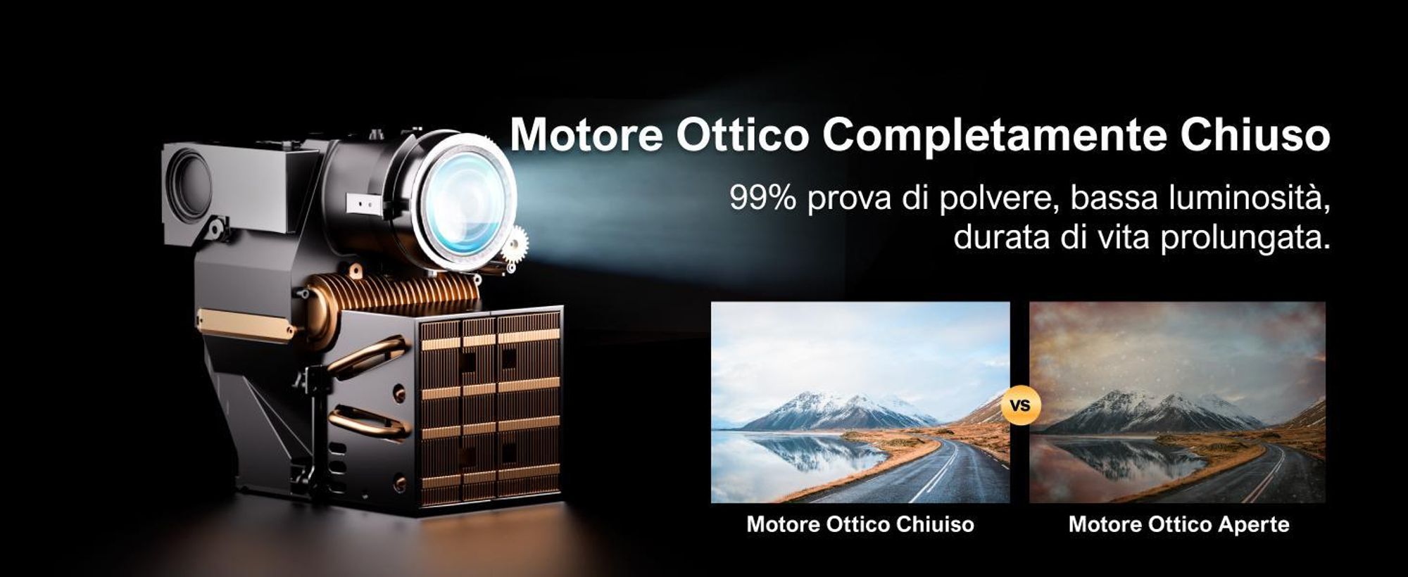 Proiettore Poseidon E40, Android TV 11.0 con Netflix, proiettore audio Dolby, 2000:1, 1920 x 1080 px, design con maniglia per il trasporto, proiettore portatile nativo 1080P
