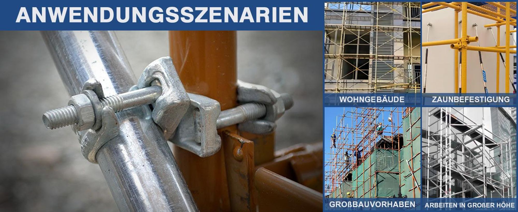 4X 360° 48x48mm Drehkupplung Gerüstschelle Gerüstkupplung Doppelschelle Kupplung für 45-50mm Rohre zur Befestigung von Gerüsten Ankerstange