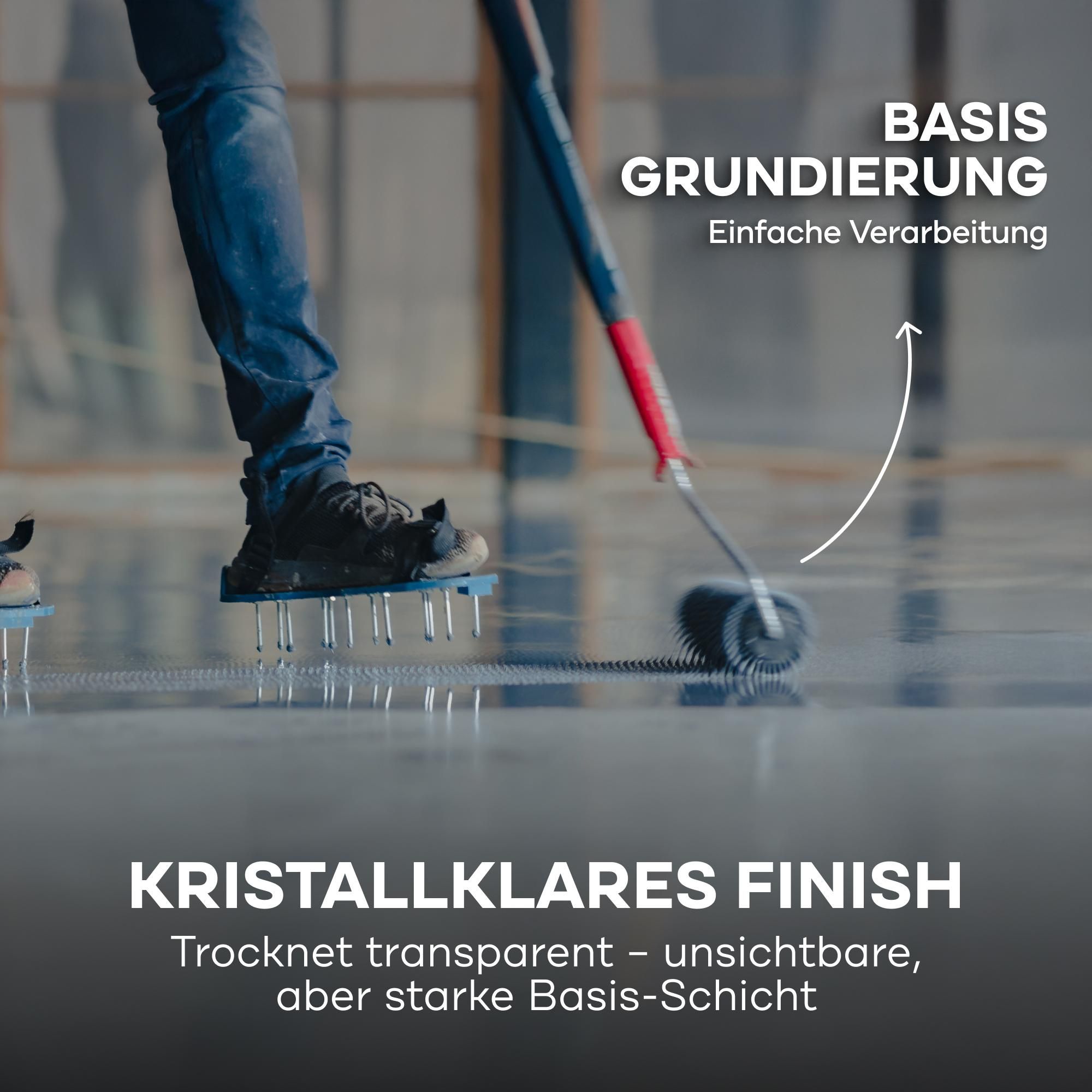 Plid 2K Epoxy-Haftvermittler – Transparente 2K-Epoxidharz-Grundierung für Betonboden, Garagenboden, Werkstatt und Keller – 750 ml (Basis + Härter)
