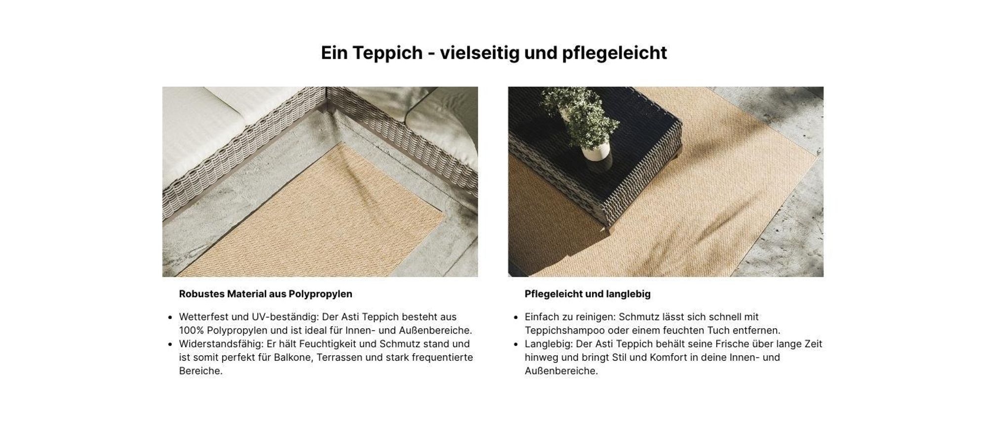 Interiyou In- & Outdoor-Teppich Asti Hellgrau 300x300 cm