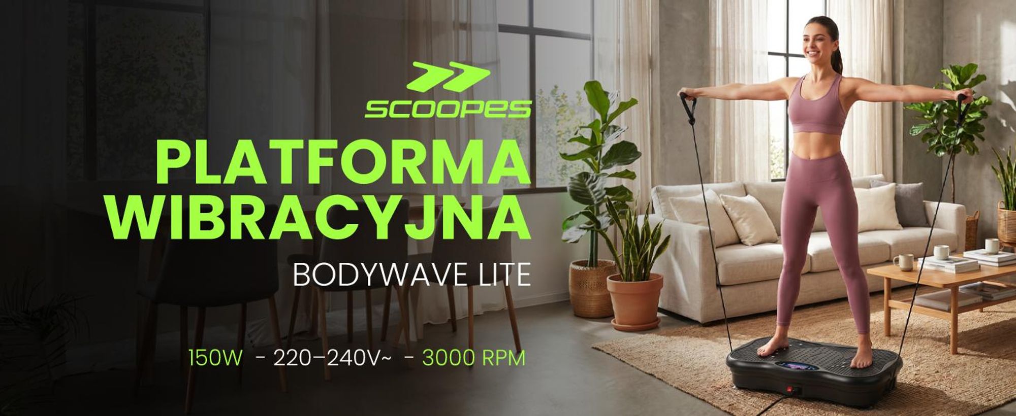 Platforma wibracyjna do ćwiczeń o mocy 150W z pilotem głośnikiem ekspanderem do 150 kg