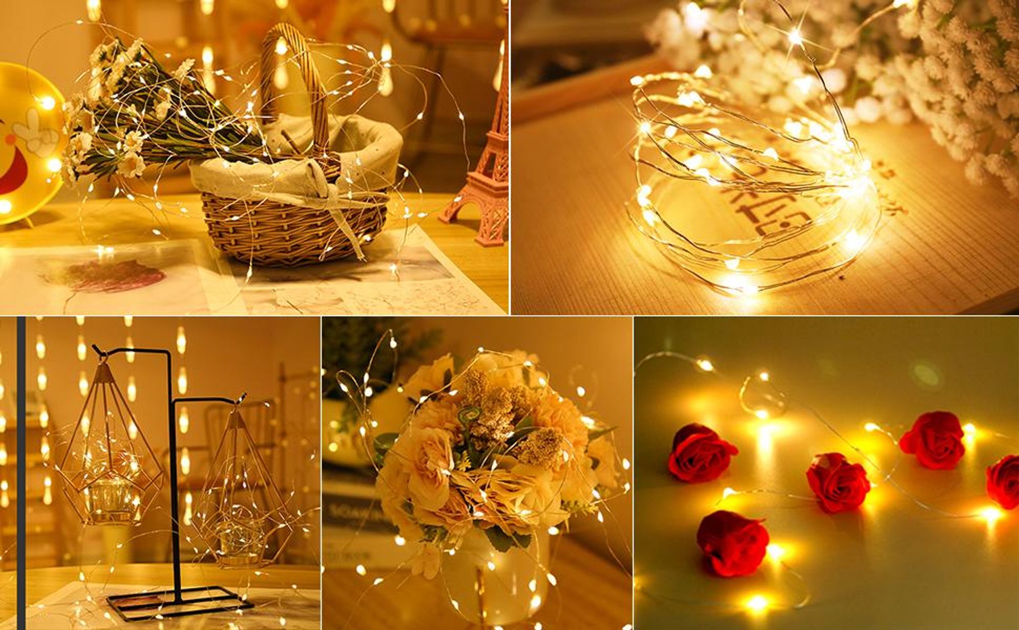 Salcar 10m 100 LED Solar Lichterkette,Weihnachten, Hochzeit, Party Dekoration, Warmweiß