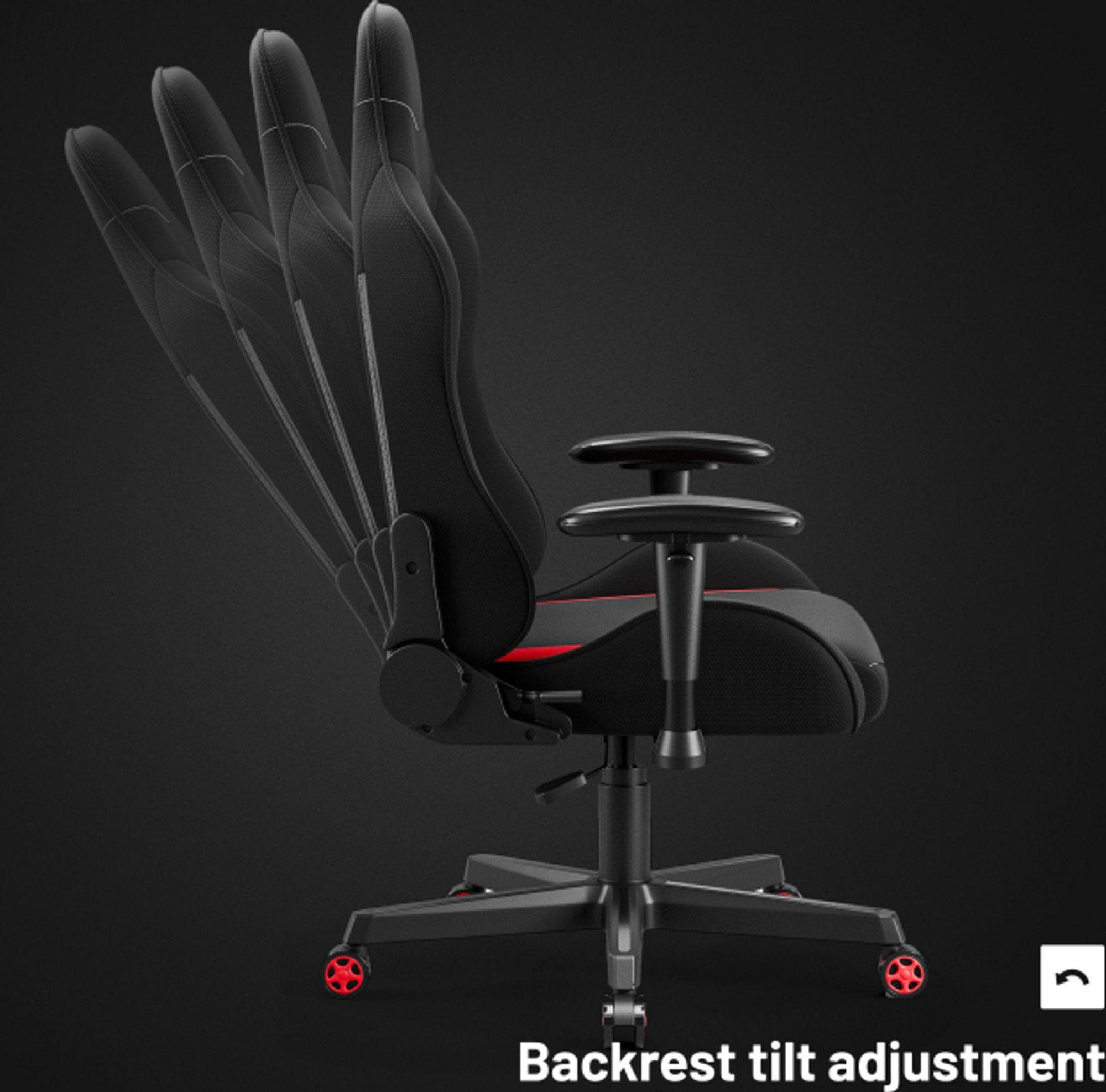 Diablo X-ST4RTER Gaming Stuhl Chair Bürostuhl Schreibtischstuhl PC Stuhl Ergonomisch Stoffbezug 2D Armlehnen Kippmechanismus