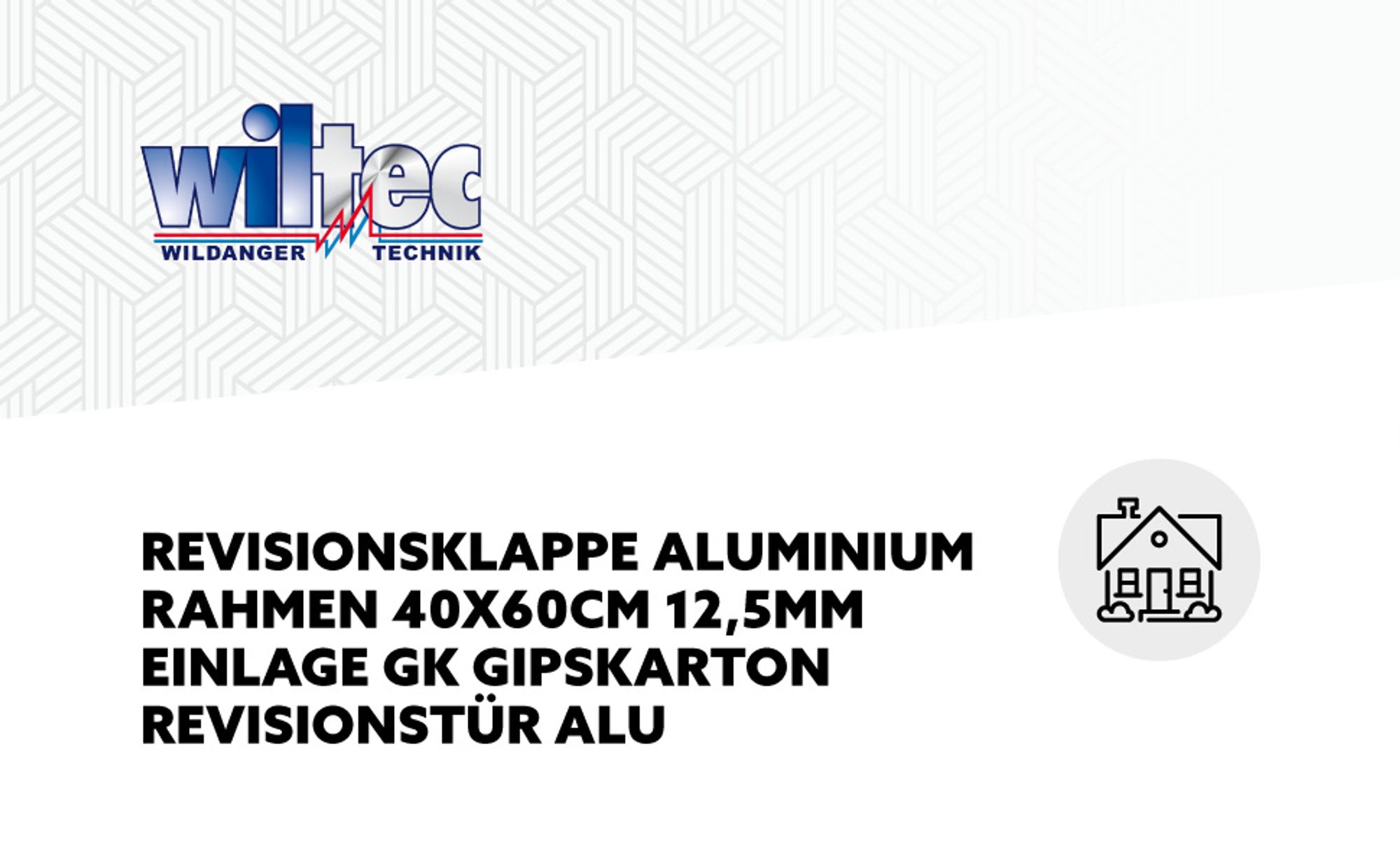 Wiltec Revisionsklappe 40 x 60 cm Revisionstür mit Aluminiumrahmen, Revisionsöffnung mit 12,5 mm Gipskartoneinlage, Revi Klappe für Trockenbau
