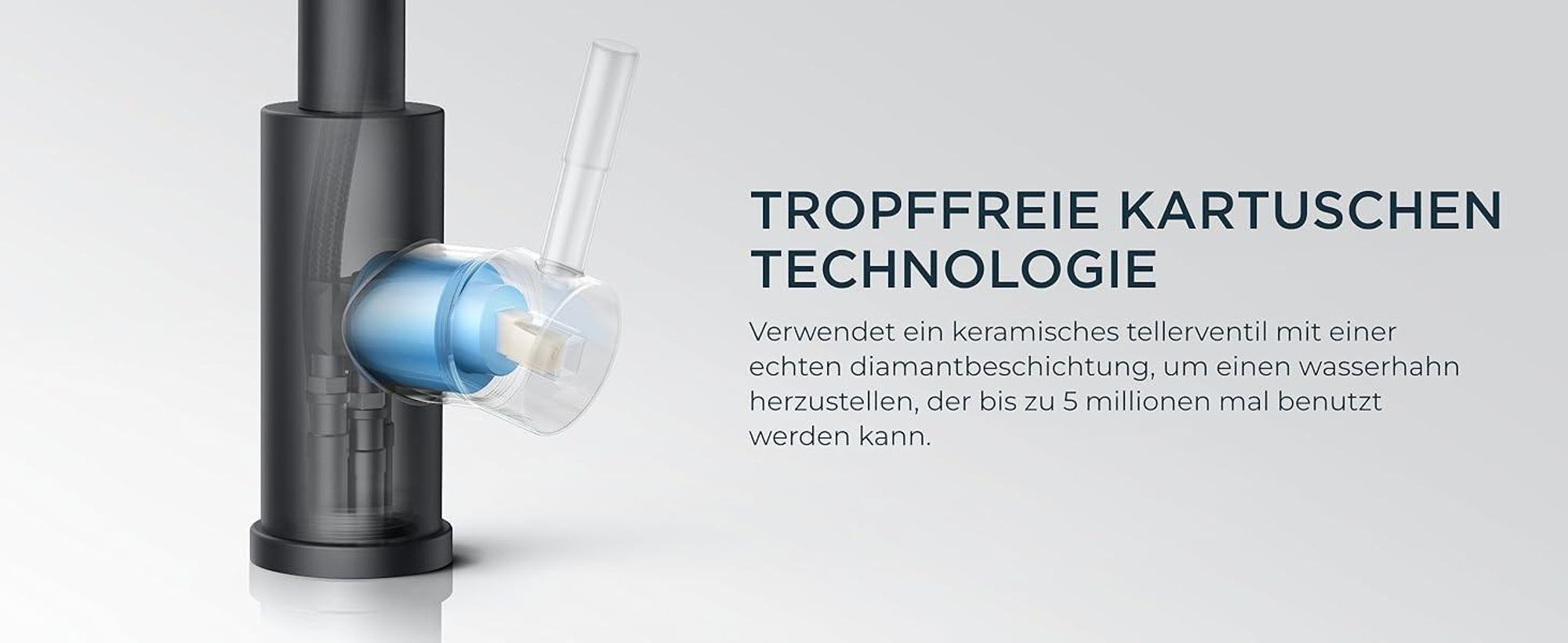 Wasserhahn Küche 360° Küchenarmatur mit Ausziehbarer Brause Spültischarmatur aus Edelstahl Mischbatterie Küche mit Dual-Spülbrause, Schwarz