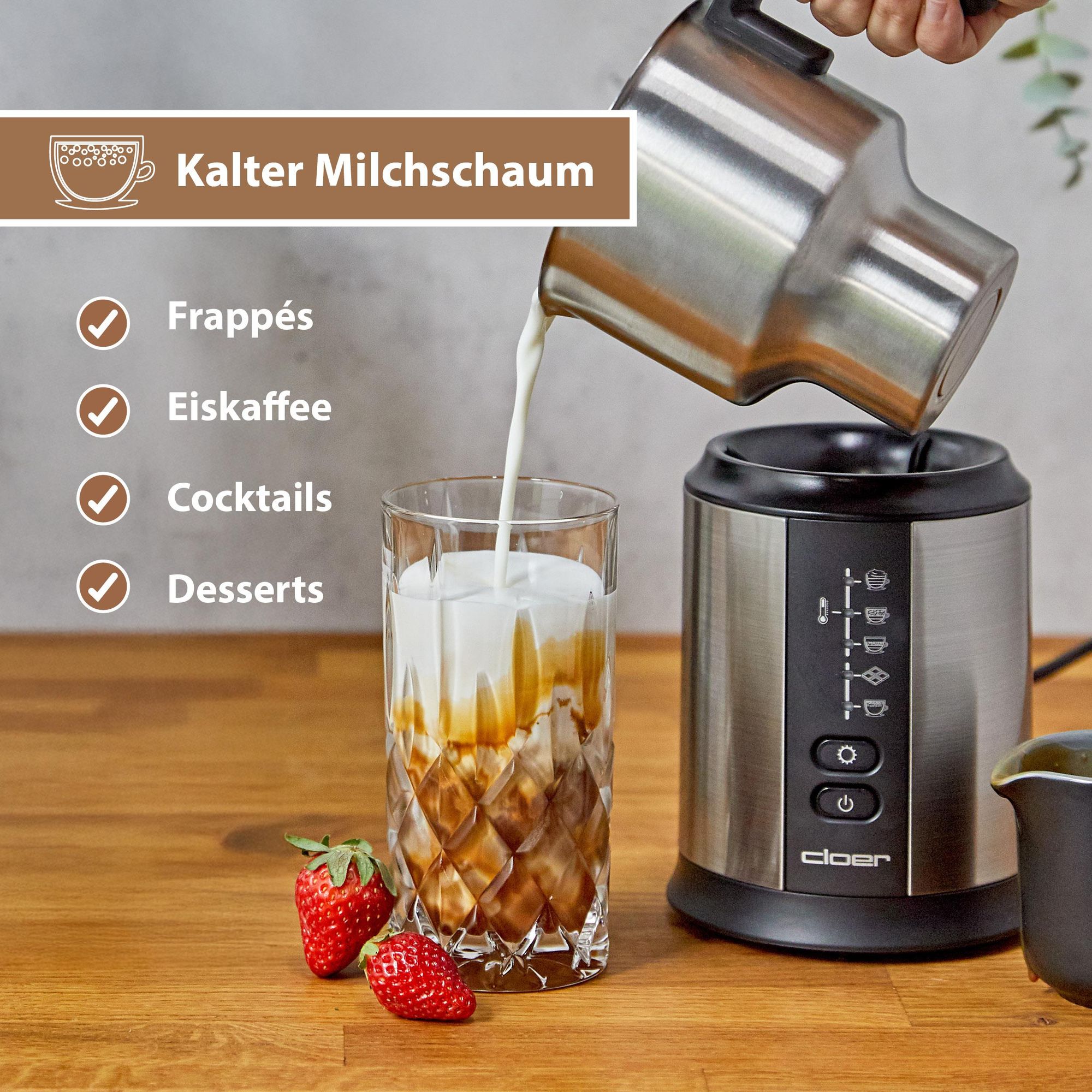 Cloer 7789, Automatic milk frother/warmer, Edelstahl, Edelstahl, Edelstahl, AC, 220-240 Hz