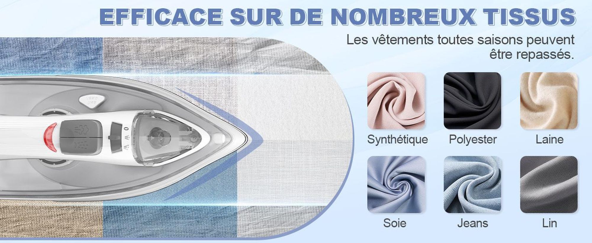 Fer à repasser vapeur YASHE WSD-218, 2300 W, 300 ml, anti-goutte
