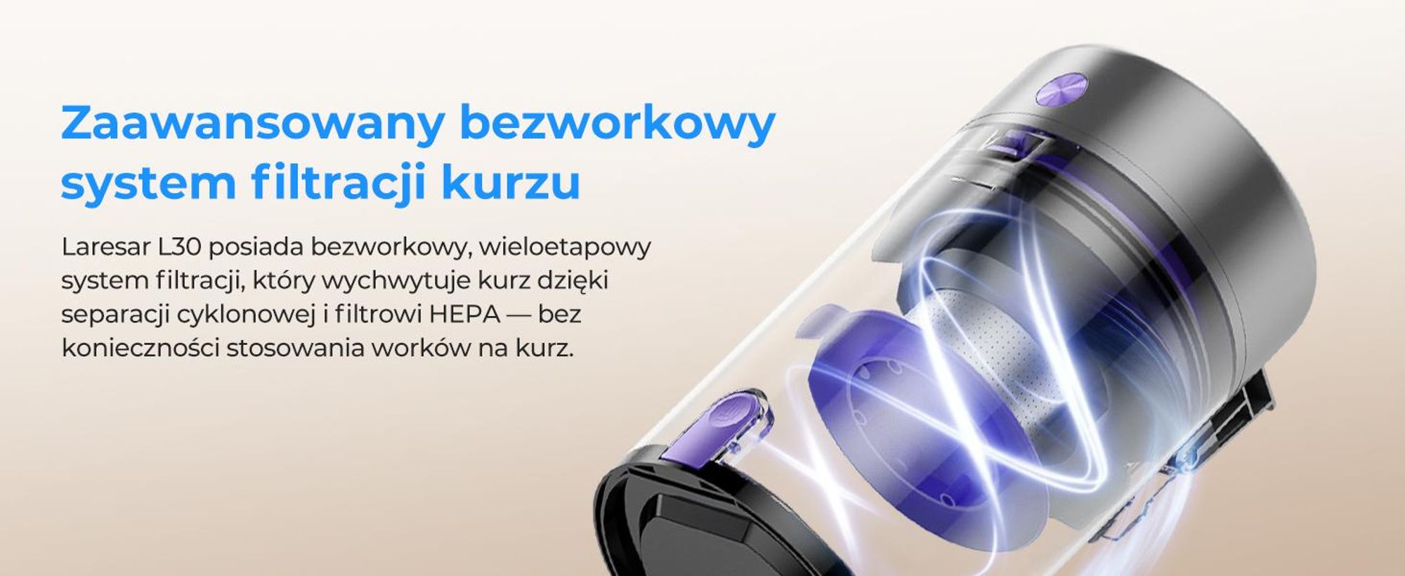 Robot odkurzający Laresar z nawigacją laserową, robot odkurzający o mocy 10 000 Pa, zamiatanie, odkurzanie i mycie – 4 w 1, model L30+