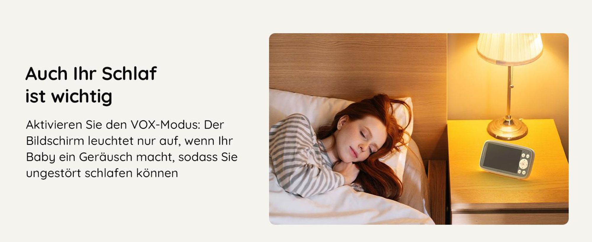 Babyphone mit Kamera 4 Zoll Digital IPS Bildschirm VOX Nachtsicht Temperaturüberwachung Gegensprechfunktion kabellose Videoüberwachung