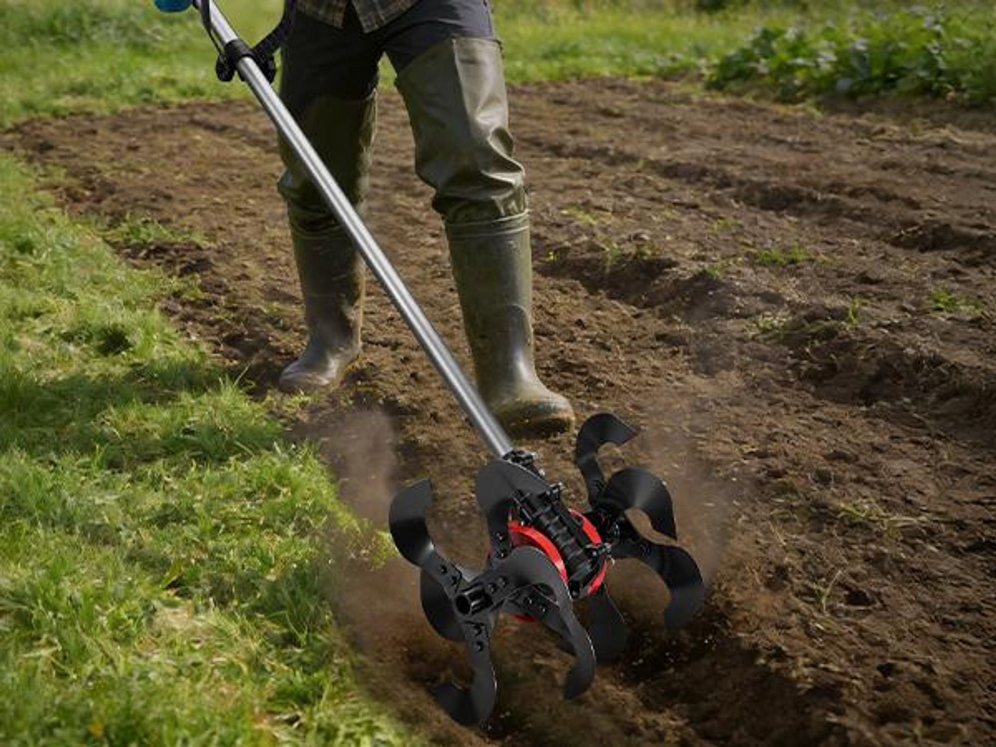 23x25cm Fräskopf für Freischneider, 26-mm-9-Keilnuten, Manganklingen, Unkrautrad Bodenlockerungsrad für Bodenfräse Motorhacke in Garten Ackerland