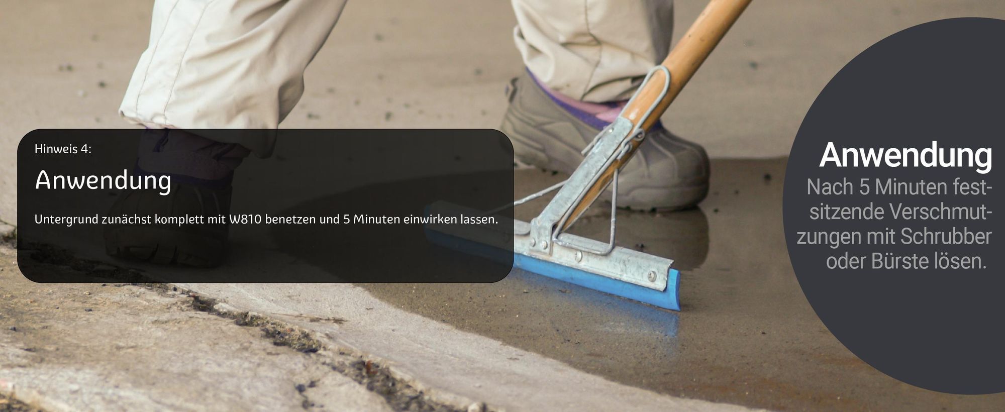 WO-WE Spezieller Vorreiniger W810 Anwendung