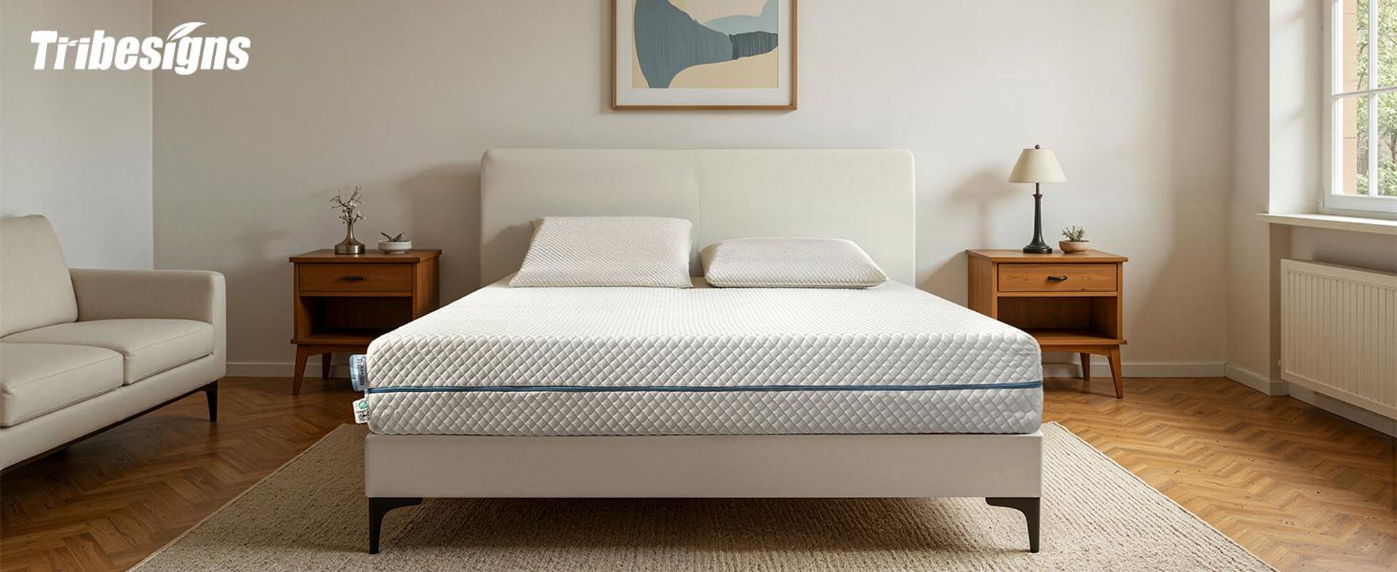 Materasso in schiuma fredda Tribesigns 90x200 cm, materasso 2in1 H3 e H4, materasso ortopedico a 7 zone, rivestimento lavabile, 100 notti di prova, 20 cm(2PS)