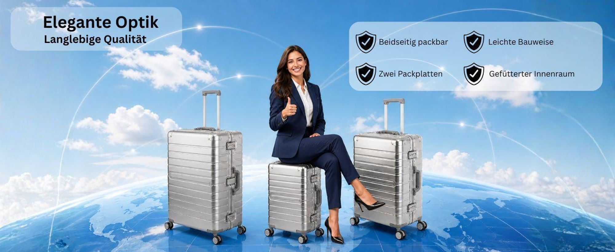 Travelhouse Oslo Premium Aluminium Koffer mit maximaler Sicherheit