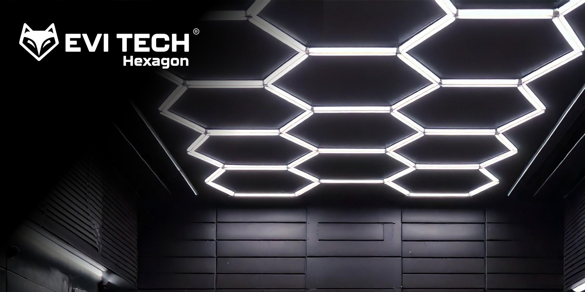 LED Lampe HEXAGON Deckenpaneel Beleuchtung Werkstatt Garage Haus 528x319 cm