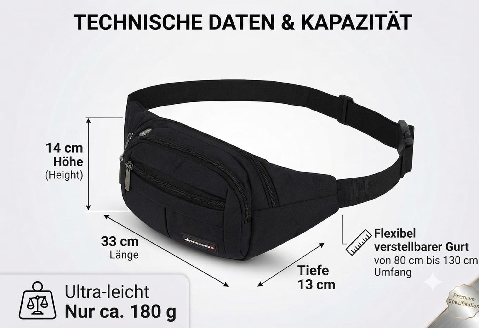 Gürteltasche Hüfttasche Bauchtasche Bodybag Umhängetasche Crossbag leicht