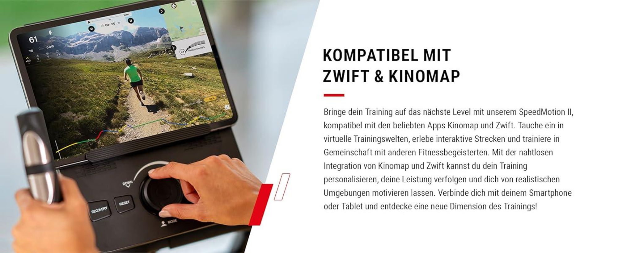 HAMMER Ellipsentrainer SpeedMotion II, 24 Programme, Kinomap, Zwift