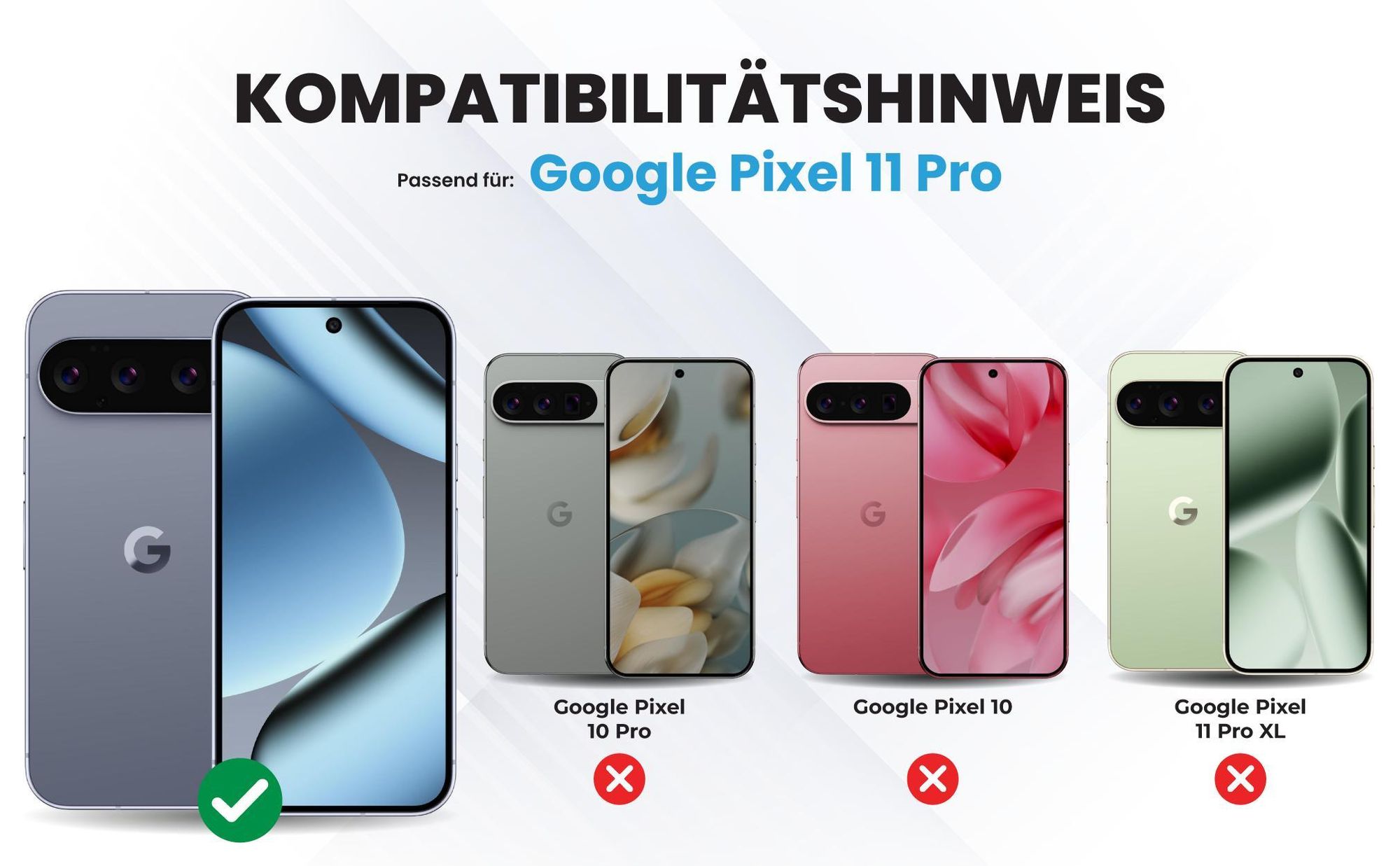 Kompatibilitätshinweise Hülle für Google Pixel 11 Pro