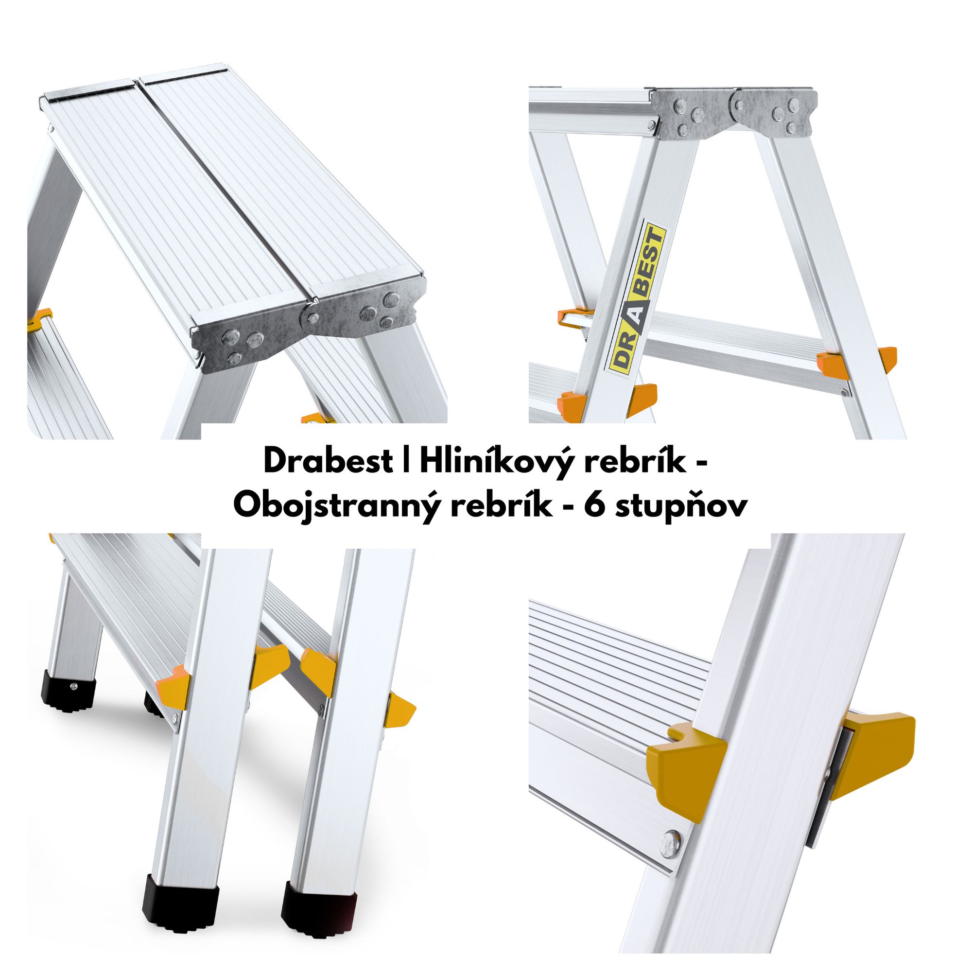 Oficiálny výrobca rebríkov, DRABEST, rebríky, rebríky, hliníkové rebríky, obojstranné rebríky