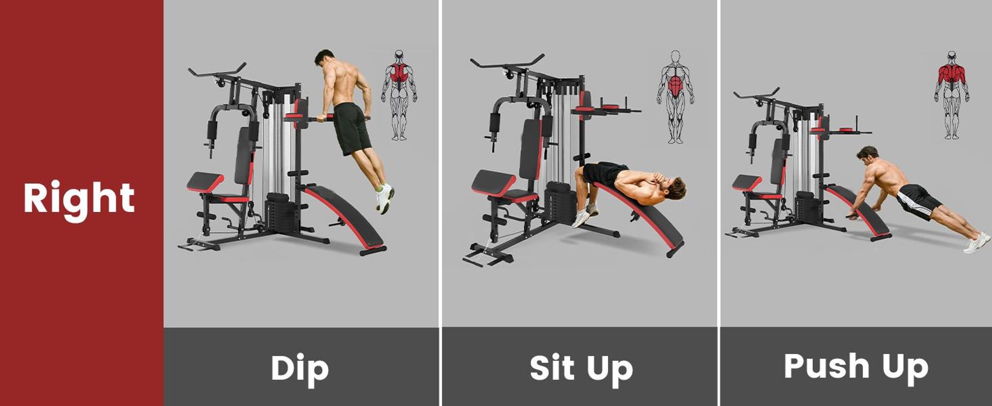 SPORTNOW Power Station, wielofunkcyjna stacja fitness z drążkiem do ćwiczeń motylkowych i nachwytem, ​​lokówką, wyciskaniem na klatkę piersiową, ławeczką do brzuszków, sprzęt fitness z obciążeniem 65 kg, pokrowiec ochronny, do domu, kolor czarny