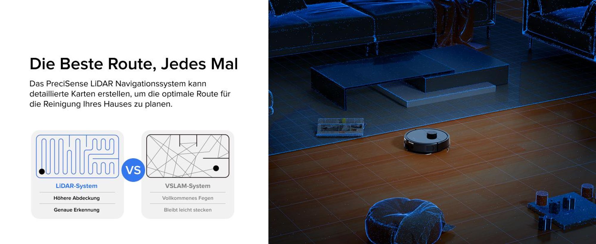 Roborock Q7 L5 Saugroboter, Dual Anti-Tangle System, 8000 Pa Staubsauger Roboter, Präzise Navigation, Smart No-Go Zone, Einstiegsleistung, für Perfekt