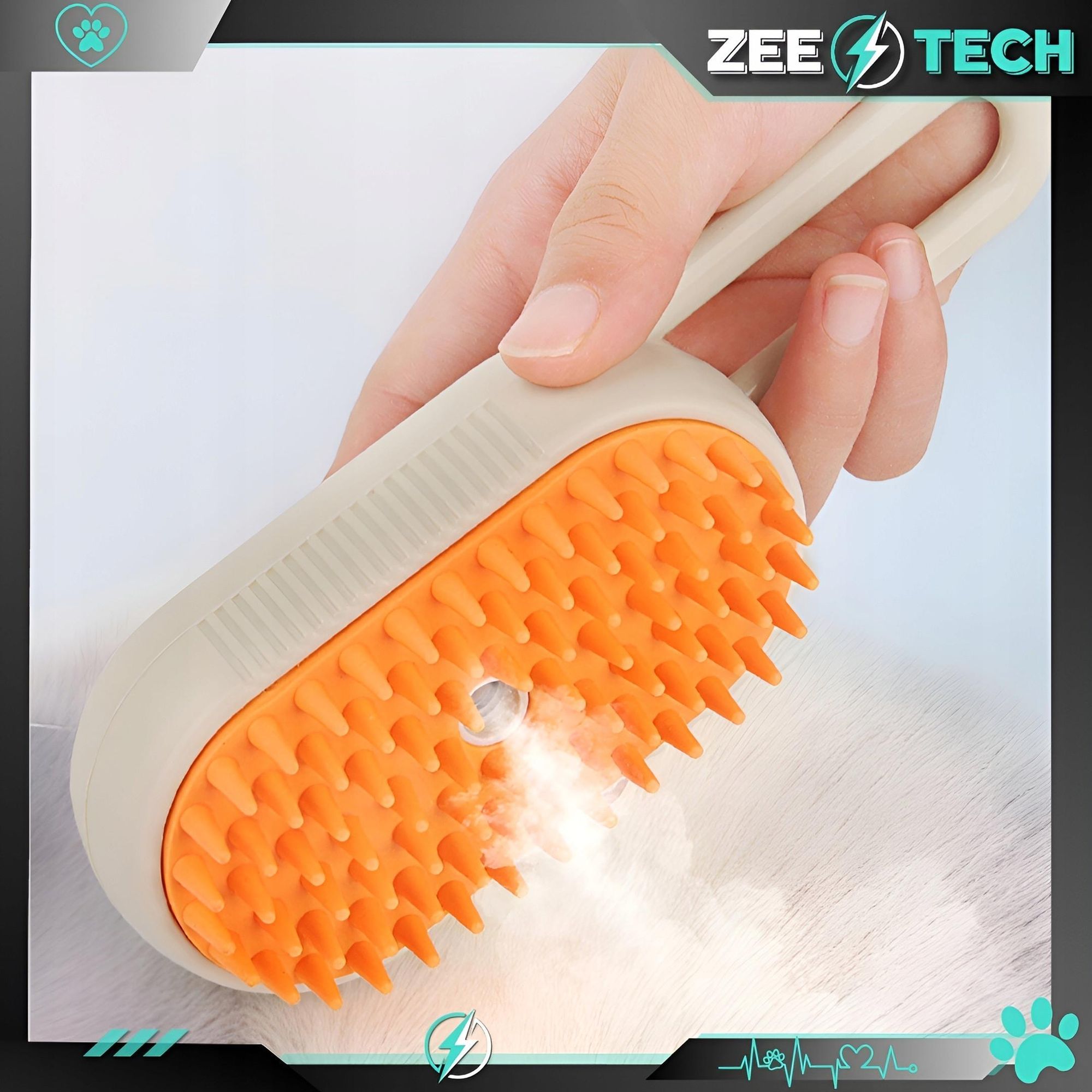Dampfbürste Für Katzen Hunde Tiere Massager Kamm Elektrisches Fell