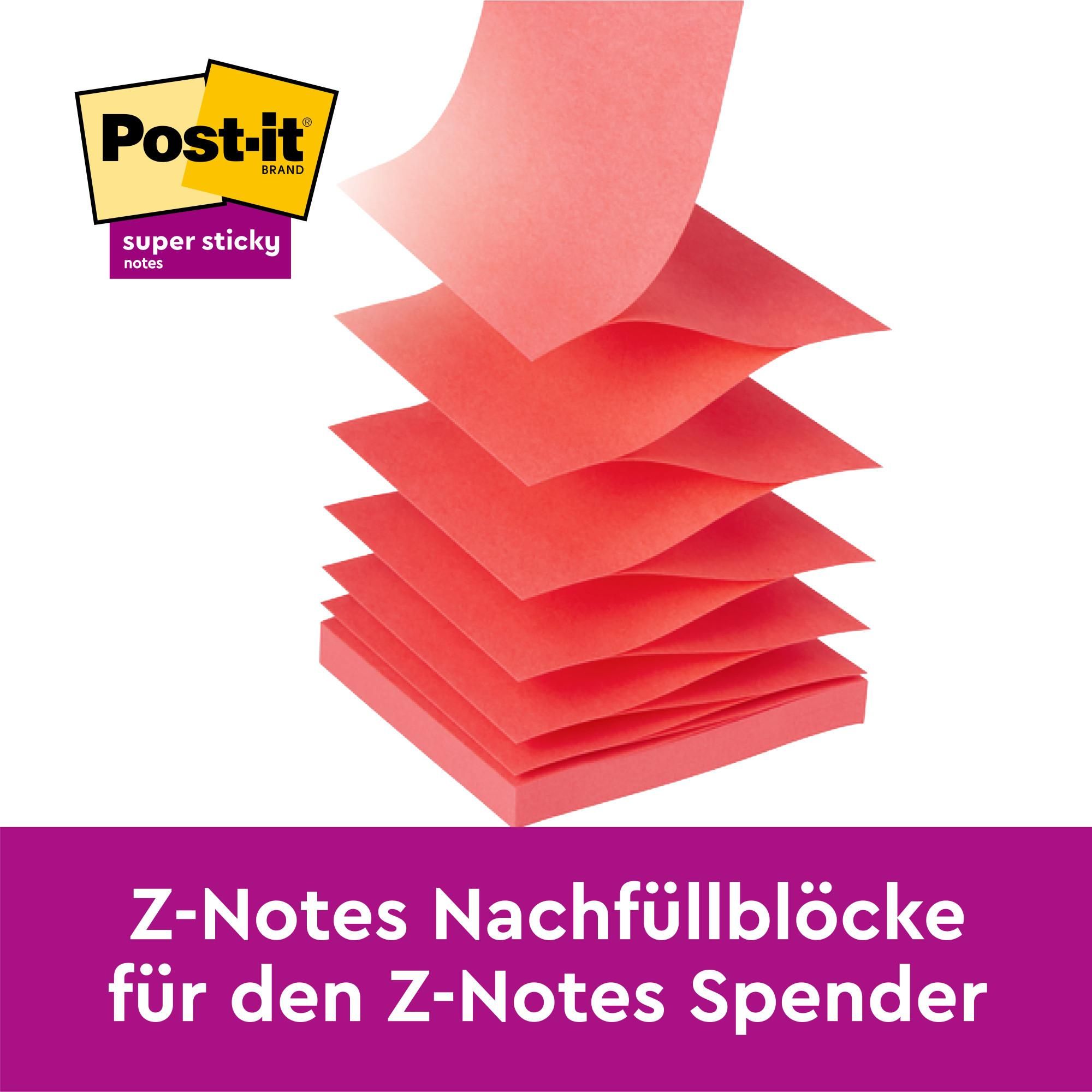 Post-it® Super Sticky Z-Notes Haftnotizen - Verschiedene Farben - 76 mm x 76 mm - 90 Blatt/Block - 14 Stücke + 2 Gratis