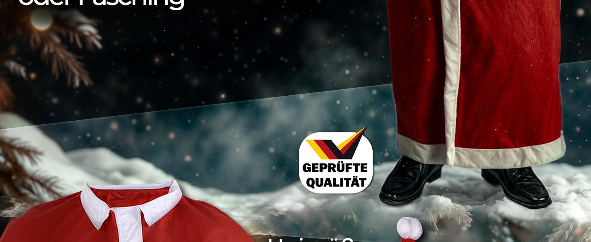 DETEX® Weihnachtsmann Kostüm 5-teilig Erwachsene, Einheitsgröße M-XXL