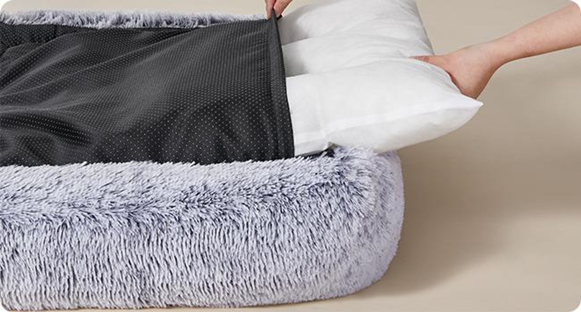Feandrea Hundebett,Hundekissen,XL Hundesofa,Bezug abnehmbar maschinenwaschbar