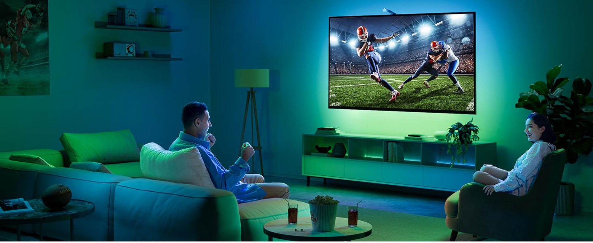 Govee TV Hintergrundbeleuchtung 3 Lite LED, Sync für 75-85 Zoll TVs, Sprach- & APP-Steuerung