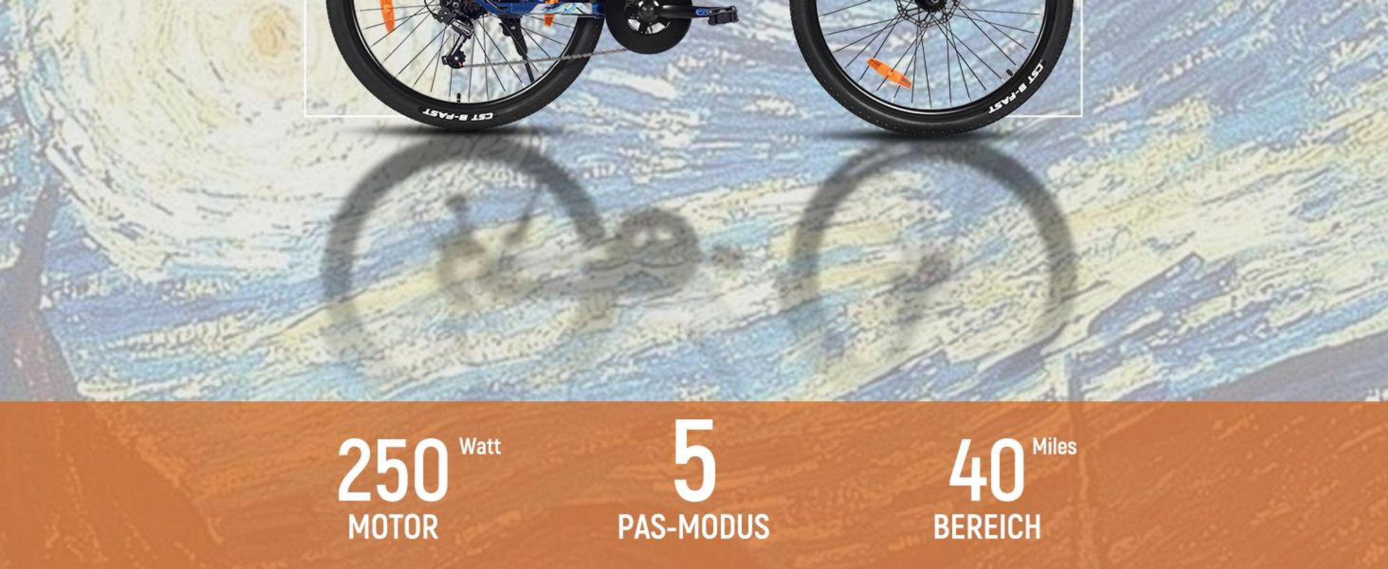 Hiland 26 Zoll 7-Gang 250W Elektrofahrrad für Männer und Frauen, Elektrisches Citybike mit 36V 10,4Ah Akku, Mit Frontlicht, Grau