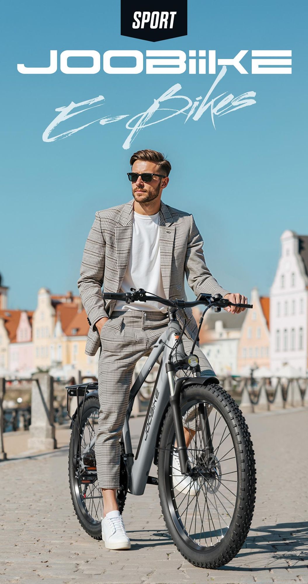 J002 Elektrofahrrad, 48 V 16 Ah, 80 N·m, Shimano 7, 150 kg, grau