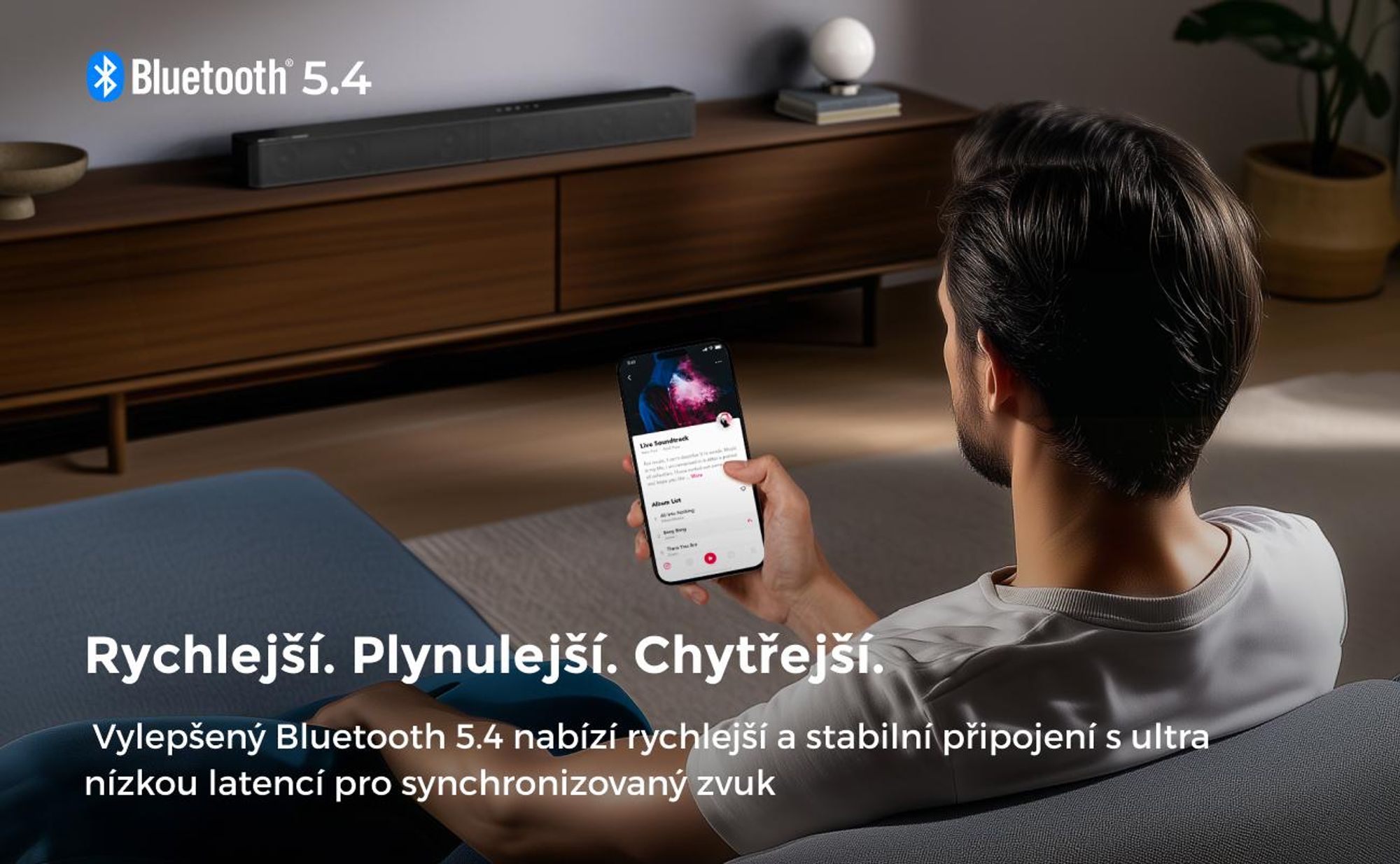 Soundbar ULTIMEA 5.1 Dolby Atmos, zvukový systém domácího kina se subwooferem pro TV, výkon 300 W, nastavitelné zesílení basů, ovládání pomocí aplikace, Bluetooth 5.4