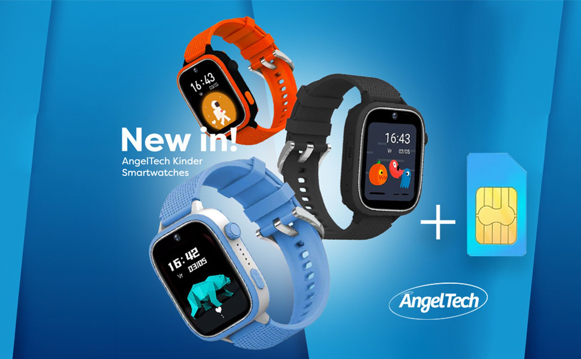 AngelTech SmartWatch Ultra - GPS Horloge voor Kinderen - 4G - Slimmetje met Simkaart - 1GB RAM, 8GB ROM - School Mode - Zwart