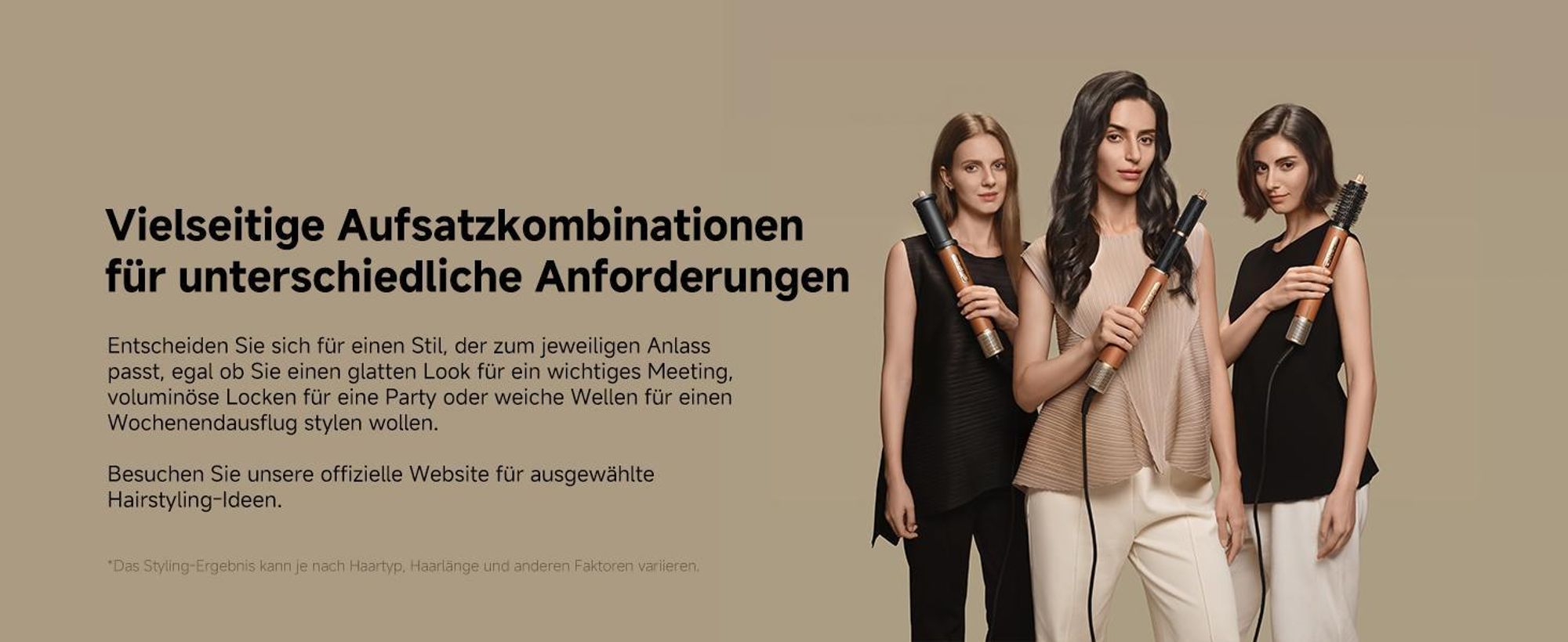 DREAME AirStyle Pro,7in1 Multistyler,Schnelltrocknend,2Lockenaufsätze,Volumen für das Haar,glättende Bürste,Kräusel Reduzierung,2026Neue Version,Braun