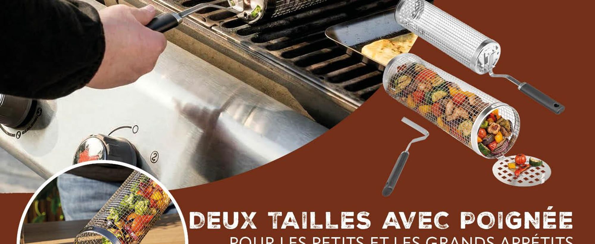 Lot de 2 paniers a grillades