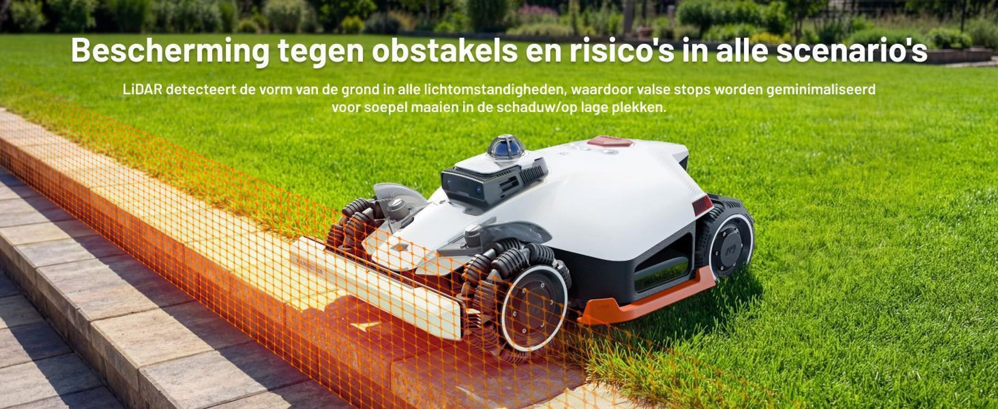 Robotmaaier Mammotion LUBA 3 AWD 1500 met wasstandaard, zonder kabel, voor 1500 m², vierwielaandrijving, hellingen tot 80%, auto-kaartgeneratie, APP