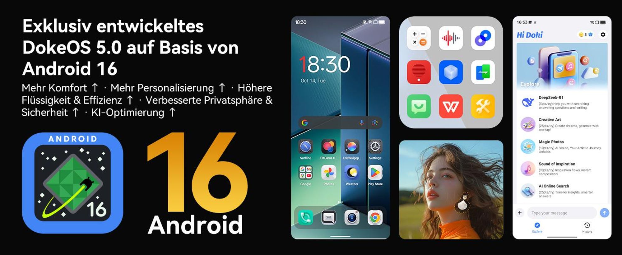 Blackview ROCK 2 Pro 6.67" 5G Ohne Vertrag Outdoor Smartphone mit 15000 mAh,32+256GB, Android 16,Dual-SIM,UNISOC T8100,DokeOS 5.0,120Hz,NFC,IP69K/IP68