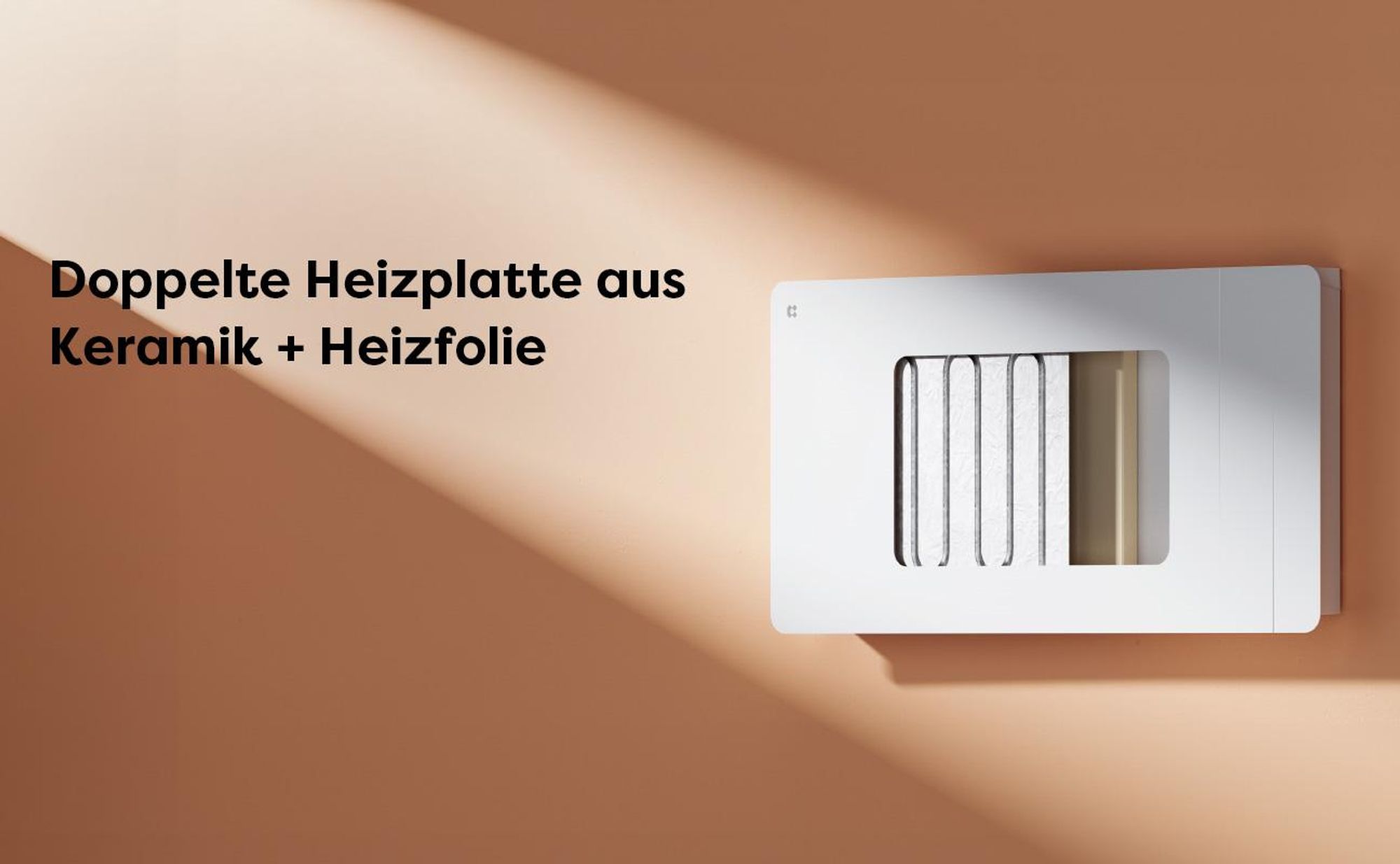 CIARRA Elektro-Heizkörper Heizgerät, Intelligenter Keramik-heizkörper mit WLAN steurung, Thermostat mit PID 15–25 m² 2000 W CBHTD20A-W