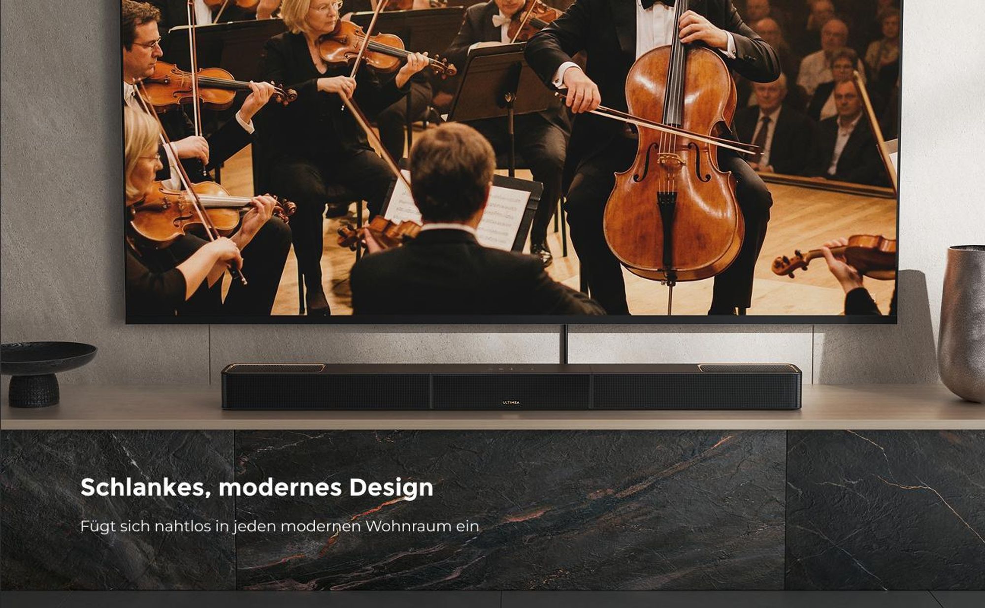 ULTIMEA Skywave Series 7.1.4-Kanal Professionelles Kabelloses Surround-Sound-System für TV mit Dolby Atmos, 980 W Soundbar mit 10"-Wireless-Subwoofer