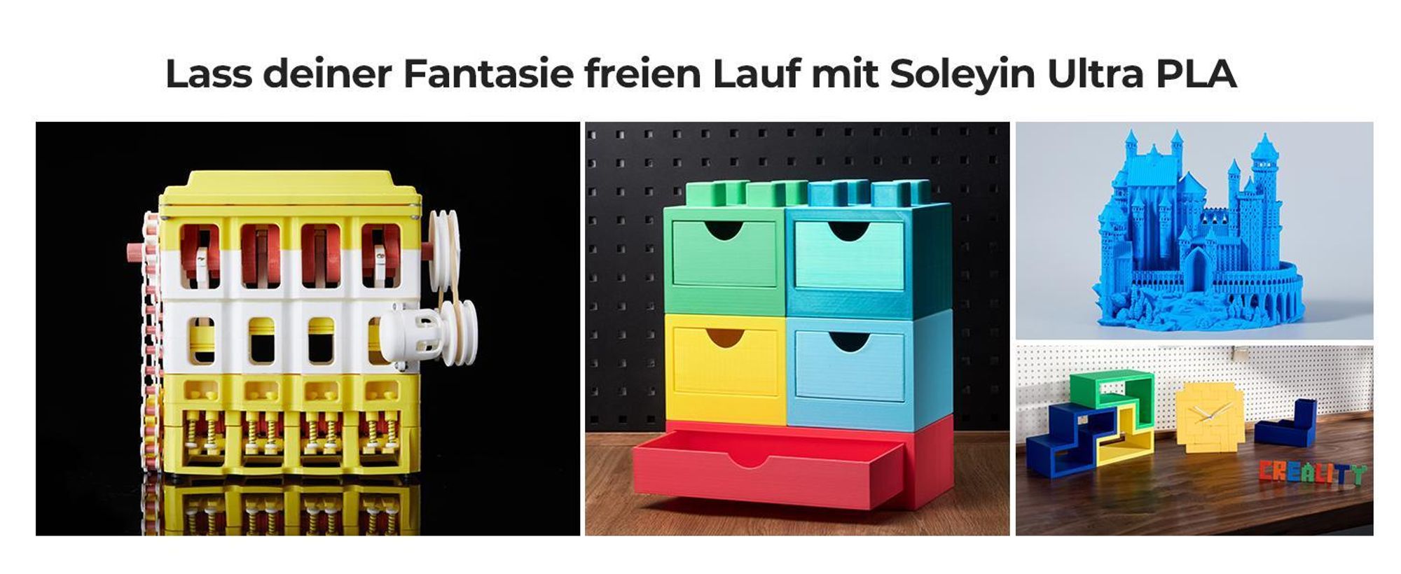 Creality Soleyin Ultra PLA Filament, 1.75mm, 1KG für 3D Drucker - MattGrau - 3301010517